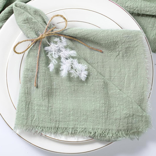 Serviette Gaze Coton Vert Sauge Articles Location Site Eure Lasam