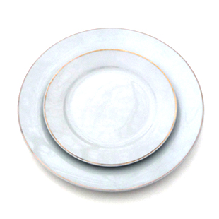 Assiettes-blanches-filet-or - EURE LASAM