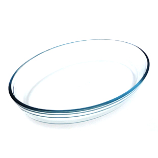 plat pyrex oval